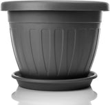 Lille gryde med tallerken - 17 cm gryde med tallerken | Praktisk og let design | Perfekt til planter, stiklinger eller tidlige skud 17 cm