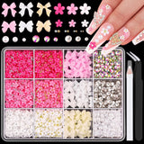 GZMAYUEN 920 stk Guld Sølv Flatback Perlen Für Nägel, Halbrunde Weiße Beige Nail Perlen, Kleine Halbrunde Flatback Perlen Für DIY Nail Art Decor
