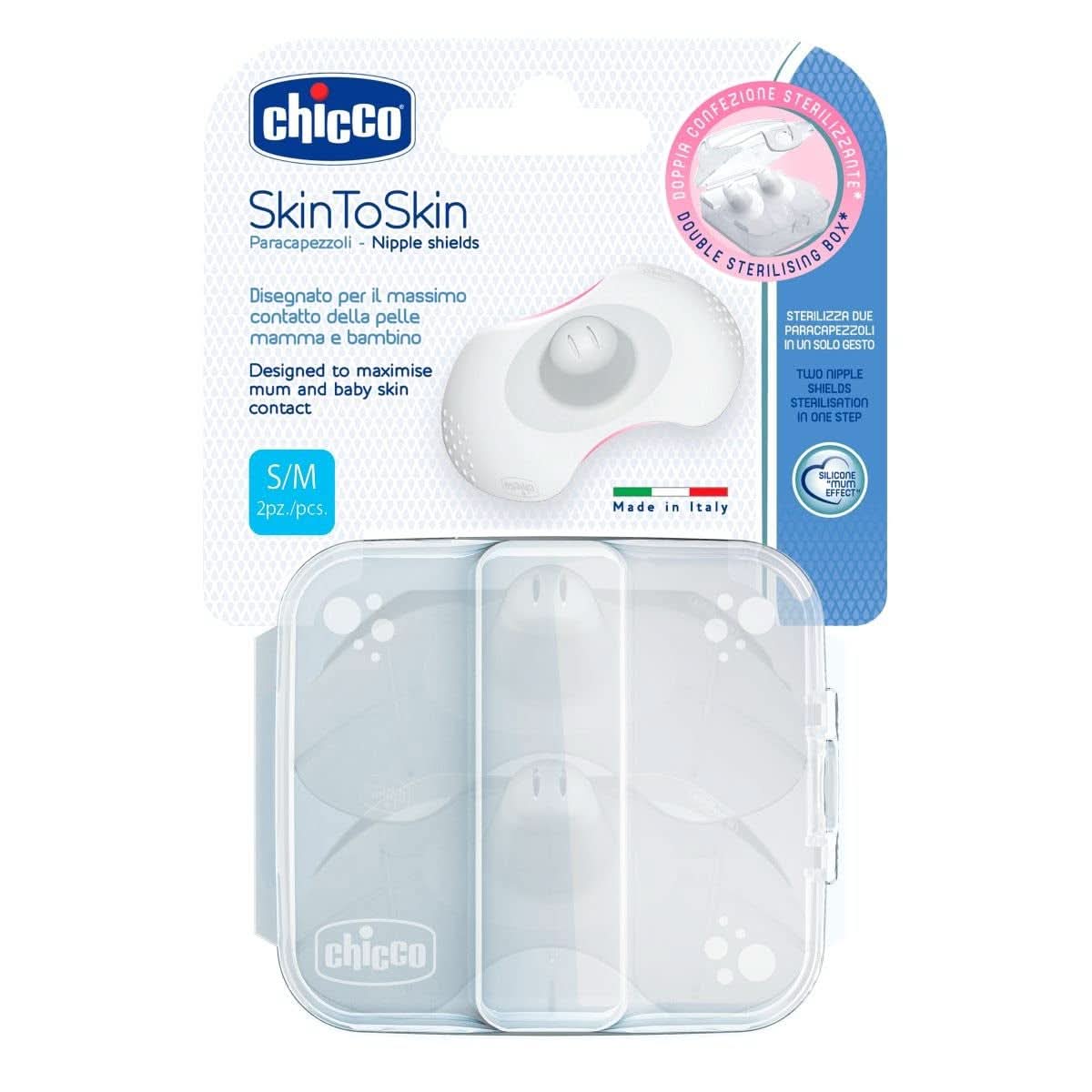 Chicco Skintoskin brystvortebeskytter, silikone, gennemsigtig, 6 stk Mad og ammetilbehør Bebe Naty Shop