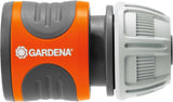 Gardena 13 mm (1/2 tomme) og 15 mm (5/8 tomme) slangestik: Push-in tilslutning til slangeende, fordybninger til fastspænding, nem montering, pakket (18215-20)