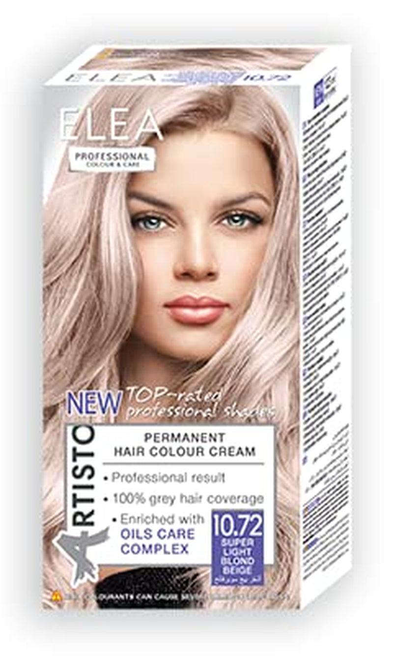 Farve & pleje permanent hårfarve 120ml, professionelt resultat, dækning af gråt hår, beriget med olieplejekomplekser-Langvarig hårfarve (10.1 Super Light Ash Blonde) Naty Shop Hair Dye 10.72 Super Light Blonde Beige