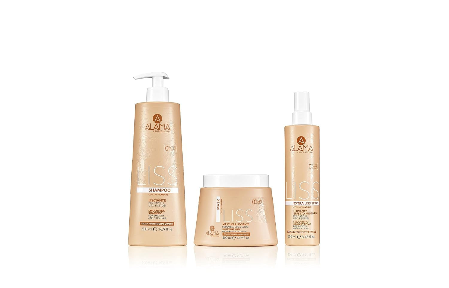 Alama Professional Alama Liss - Spray Lisciante Extra Liss Effetto Memoria Per Capelli Lisci, 250ml Håraffiltringsprodukter Naty Shop