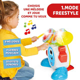Chicco 00009820100000 Mi First trommesæt med lys og lyde, 3 spilletilstande Musikinstrument med batteri til børn, flerfarvet, stor Jucarii Bebe Naty Shop
