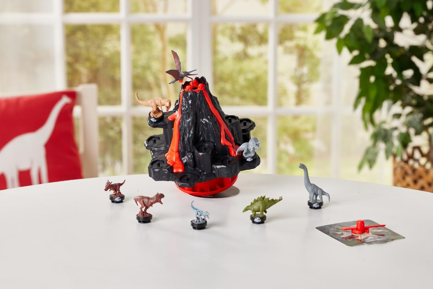 EPOCH Games - Jurassic World Trembling Volcano 7509 Dinosaur Legetøj brætspil til børn fra 4 år og opefter