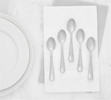 Kaffeske af rustfrit stål, rundkantdesign, pakke med 12, Silver Naty Shop Kitchen