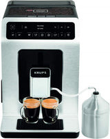 KRUPS Evidence One automatisk espressomaskine med mælkeslange, one-touch cappuccino, 12 specialdrikke, 2-kopps funktion, farvedisplay, espressomaskine, TÜV certifikat, sort, EA895N10