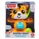 Fisher-Price pædagogisk legetøj til baby og småbørn, Beat Bande Learning & Dancing Tiger Justin med lyde og lys til babyer fra 9 måneder, italiensk version, HYL04 Baby Toys Naty Shop