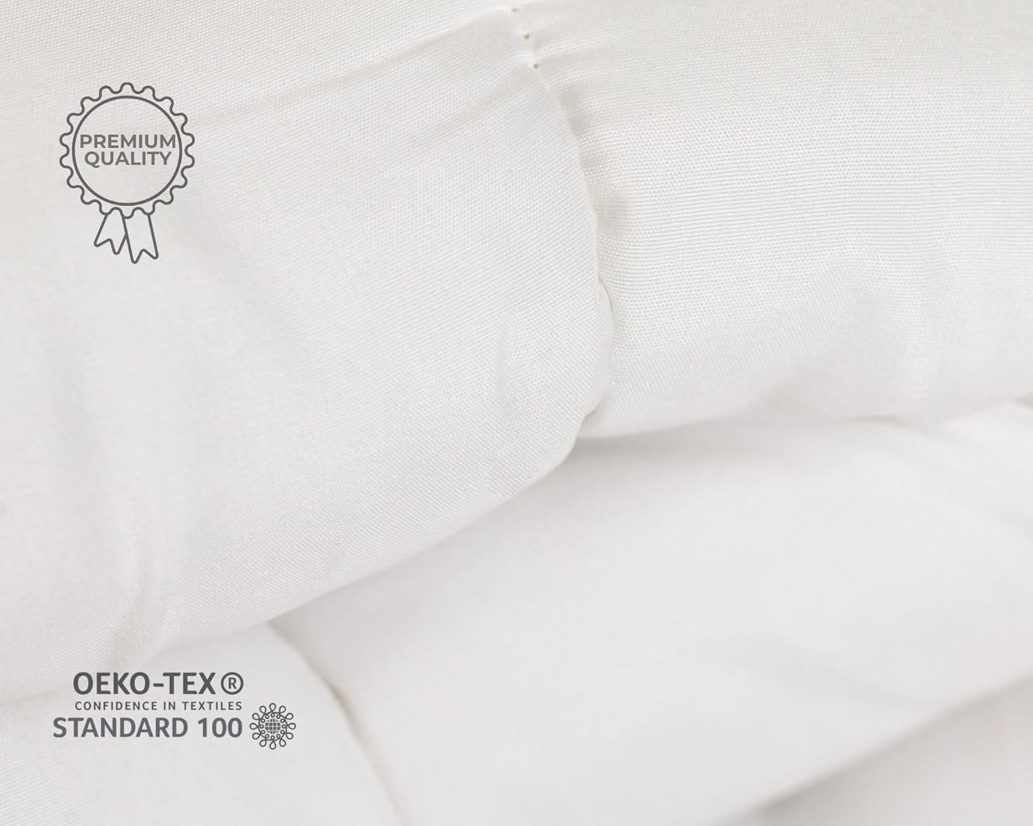 Dyne TRAMAS+ 200 Gr/M² til senge lavet af silikoniserede hule fibre - 150X220 Cm - Oeko Tex certificeret - Hvid, blød, varm, minimalistisk - Seng 90 Cm Dyner og dyner Naty Shop