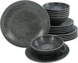 CreaTable, 21627, Orient Mandala Series, 18-delt porcelænssæt, tallerkensæt i porcelæn, Tåler opvaskemaskine og mikroovn, fremstillet i Europa