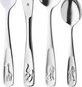 WMF Animals bestiksæt i rustfrit stål til børn, 4 dele, poleret Cromargan Kitchen Naty Shop
