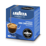 Lavazza A Modo Mio Dek Cremoso, 256 kaffekapsler, til koffeinfri espresso med aromatiske noter af mandler og canditis, 100% Arabica, intensitet 7/13, mellemristet, 16 pakker