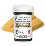 Madfarvepasta Sugarflair Colourflex Extra Paste Golden - Spiselig madfarve til smørcreme, chokolade, sukkerpasta, glasur, fondant, kageblandinger, dej og mere - 25g