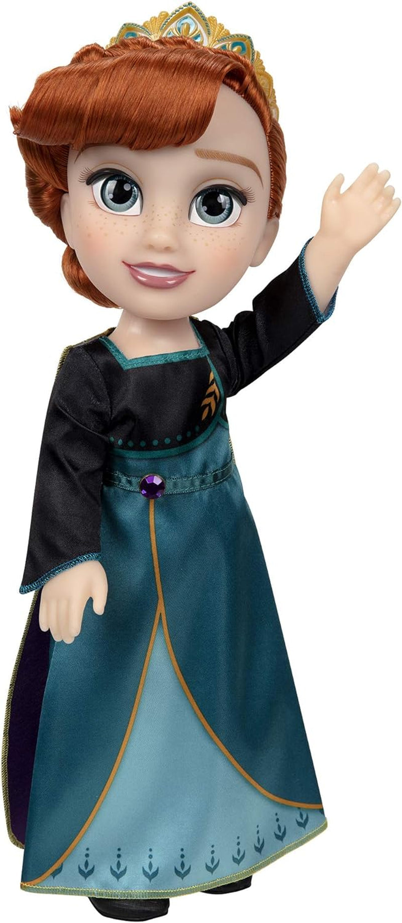 Disney Frozen 2 Anna Doll - en 35 cm høj poserbar dukke i en ikonisk modekjole med Arendelle-emblem og et diadem for ekstra sjov, til piger fra 3 år og opefter