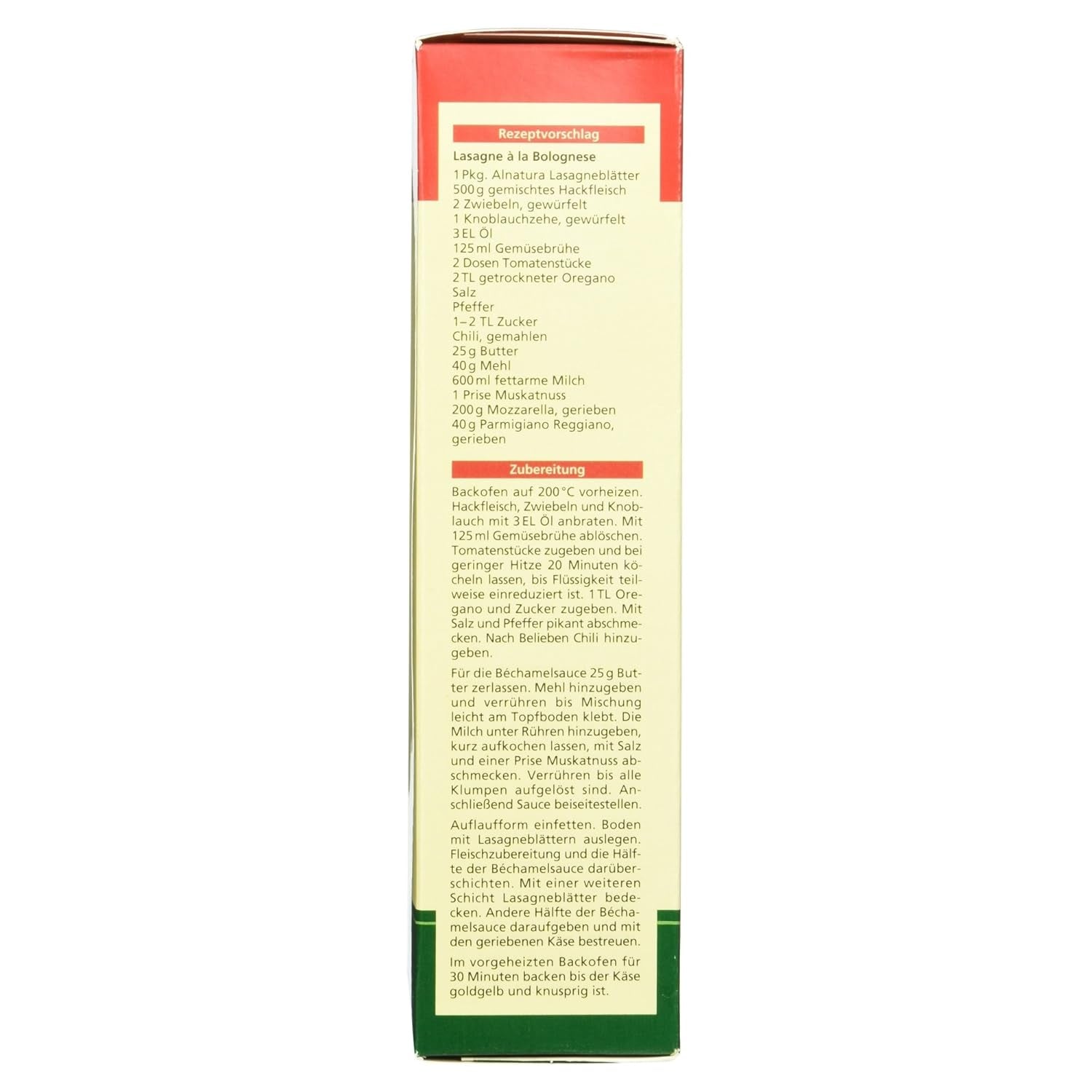 Økologisk lasagne, 250 g