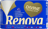 Renova Renova Divine Perfection toiletpapir, 42 ruller, premium toiletpapir, 4-lags, ultrablødt, ekstra styrke, tykt, blødt og absorberende, Fsc-certificeret papir, 4400G