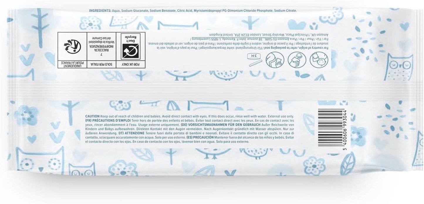 Mama Bear Ultra Sensitive Baby Wipes Duftfri 1008 Antal (18 pakker af 60) Naty Shop