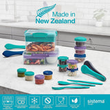 Bento Box TO GO madkassesystem med rum | 1,25 L madpakke med yoghurt/frugtbeholder | for børn og voksne l | BPA-fri Minty Teal [21685-8T], mintgrøn Naty Shop madopbevaringsbokse