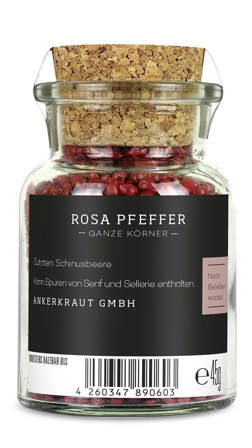 Ankerkraut, pink peber (Schinus Berry), pink bær, perfekt til gin og tonic, 45 gram Condimente Naty Shop