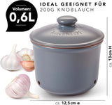 Römertopf hvidløgsgryde frisk gryde lavet af naturligt ler for en lang holdbarhed af fødevarer såsom hvidløg Ø 12,5 cm hvide Fødevarekasser Naty Shop