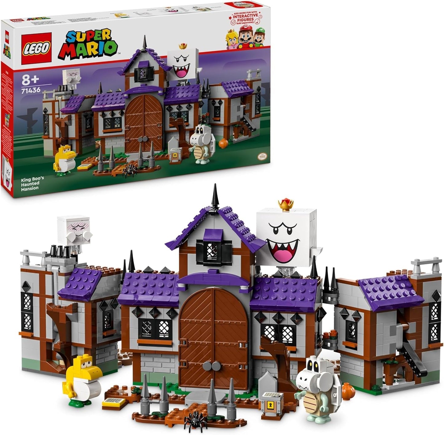 LEGO Super Mario King Buu Huu's Haunted House Kids Haunted House Nintendo-samlesæt med Baby Yoshi-gave til drenge, piger og spillere i alderen 8+ 71436 Byggesæt Besuche den LEGO-Store standardtitel