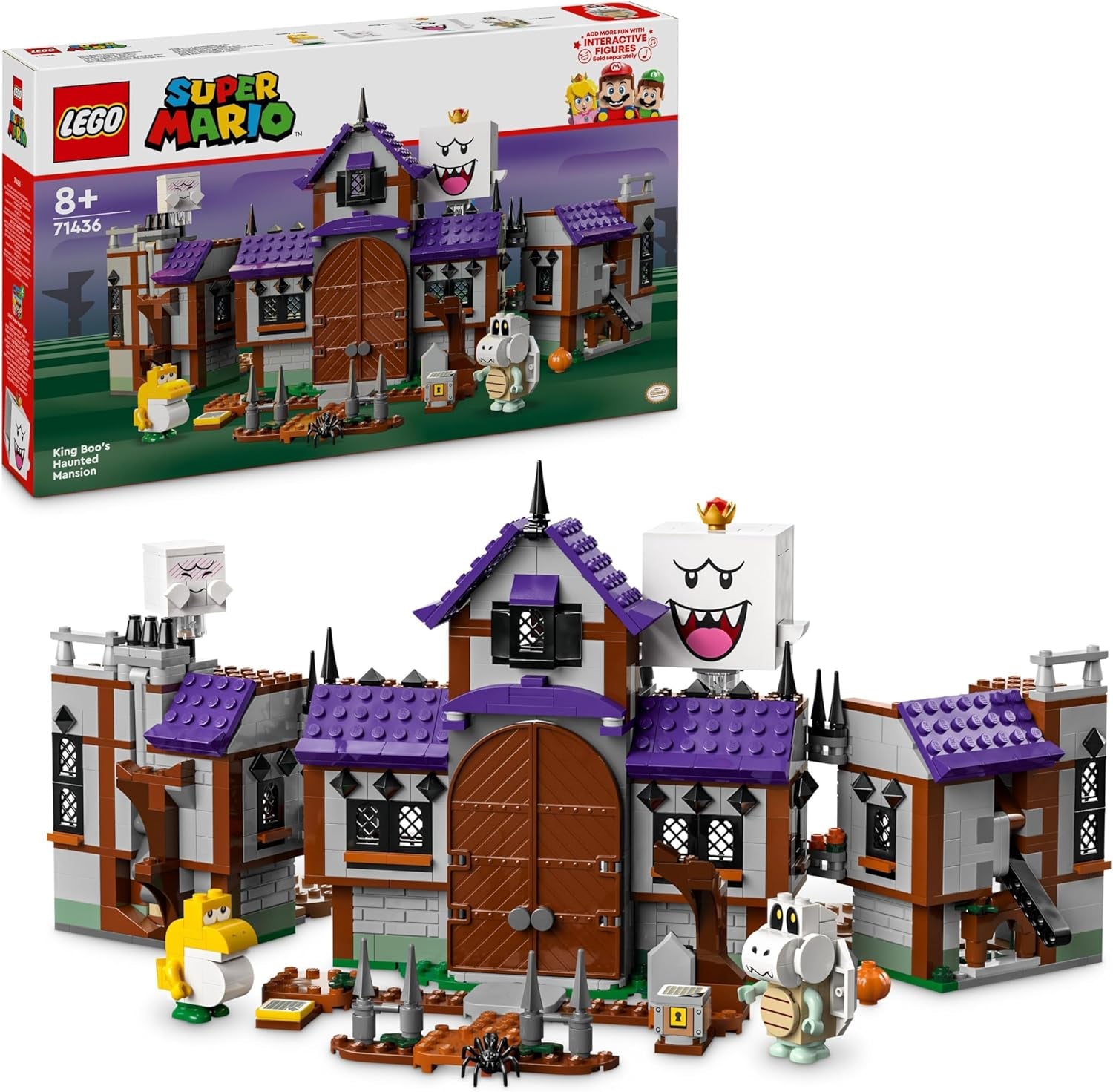 LEGO Super Mario King Buu Huu's Haunted House Kids Haunted House Nintendo-samlesæt med Baby Yoshi-gave til drenge, piger og spillere i alderen 8+ 71436 Byggesæt Besuche den LEGO-Store standardtitel