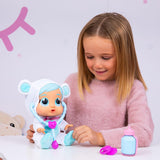 Cry Babies Loving Care Kristal Doll, Kristal Loving Care Baby Doll med 3 tilbehør til lægeleg, sygepleje, Crying with Real Tears, Legetøj i 18 måneder baby