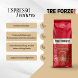 Espresso Caffè - Espressobønner - Brændt traditionelt over oliventræbål, håndlavet på Sicilien - Premium kaffebønner 250 g til fuldautomatiske kaffemaskiner og portafiltermaskiner