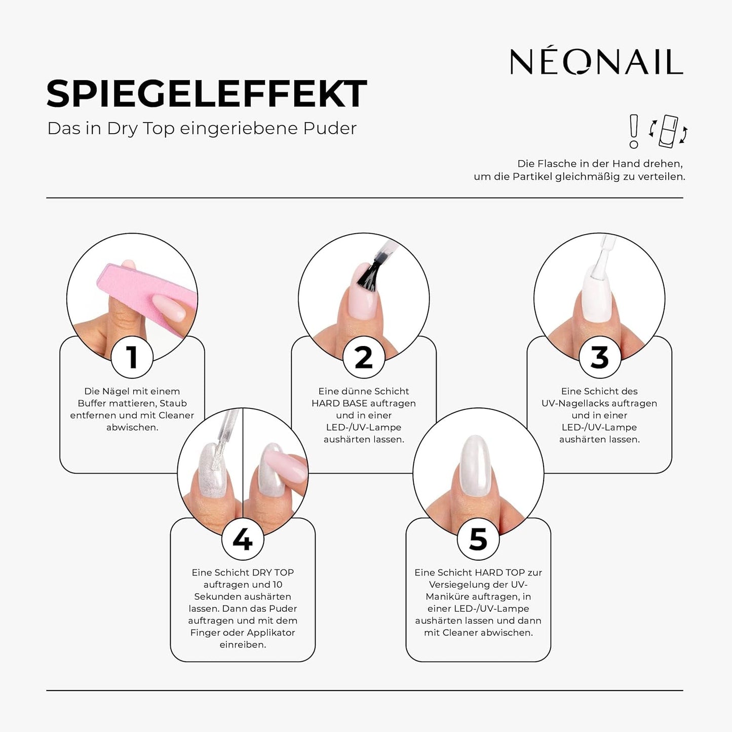 NÉONAIL Liquid Nail Powder Chameleon 04 - Flüssiger Nagelpuder - Chrome Nail Powder - Glitzer Nägel Puder - Nail Art - Nageldesign Tilbehør - Glitter Powder - Chrom Nagelpuder - Grün, Gelb - 6,5 Ml