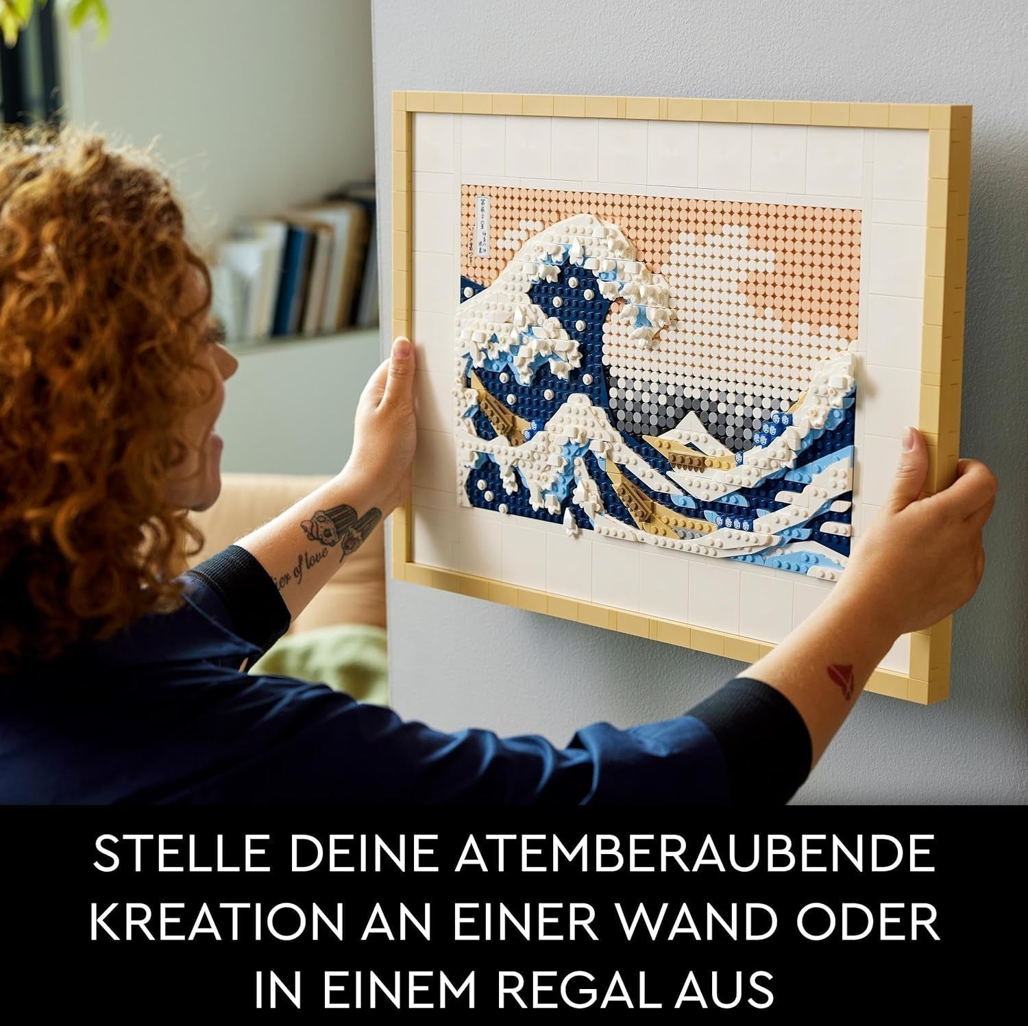 LEGO 31208 Art Hokusai - The Great Wave 3D japanske vægdekorationer Håndværkssæt Indrammet havlærred Voksenhobbyer DYI Hjemmekontordekorationer Byggesæt Besuche den LEGO-Store
