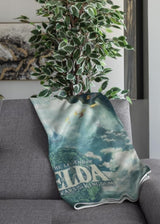 Zelda Sherpa-tæppe - Sky Totk - 100 X 150 Cm - Officielt licenseret produkt, grønt, Twin HÃ”MADICT senge og tæpper