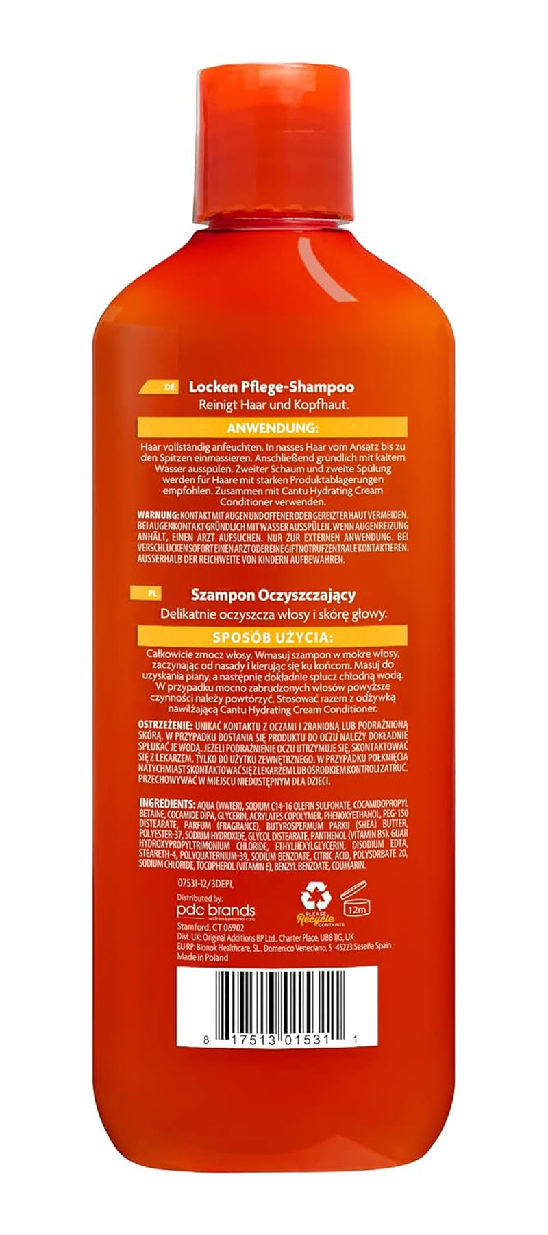 Cantu Cleansing Cream Shampoo – Shampoo Für Lockiges Und Krauses Haar – Reichhaltige Formel Aus Shea Butter – Sanfte Und Tiefenwirksame Reinigung Für Haar Und Kopfhaut – Sulfatfrei – 400 Ml Cantu bruser og bad