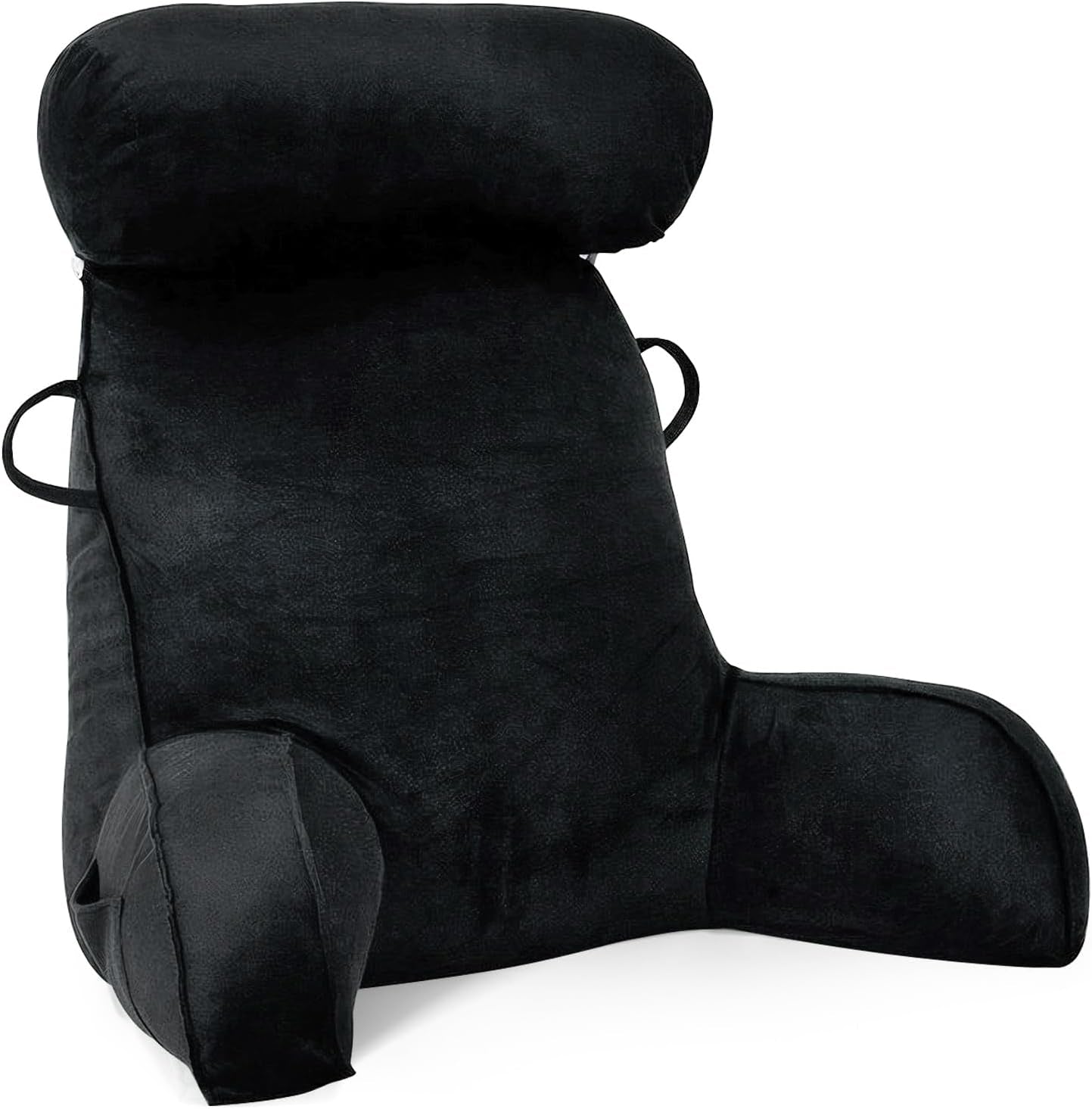 XL læsepude til seng og sofa med aftagelig nakkerulle, ideel rygpude til voksne med memoryskum til behagelig læsning, arbejde, leg, se tv, afslapning (pink)