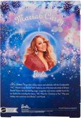 Barbie Mariah Carey - samlerdukke med glitrende rød kjole, flæser, slids, charmerende krøller, sølvtilbehør, røde høje hæle, juletradition, dekoration, HJX17