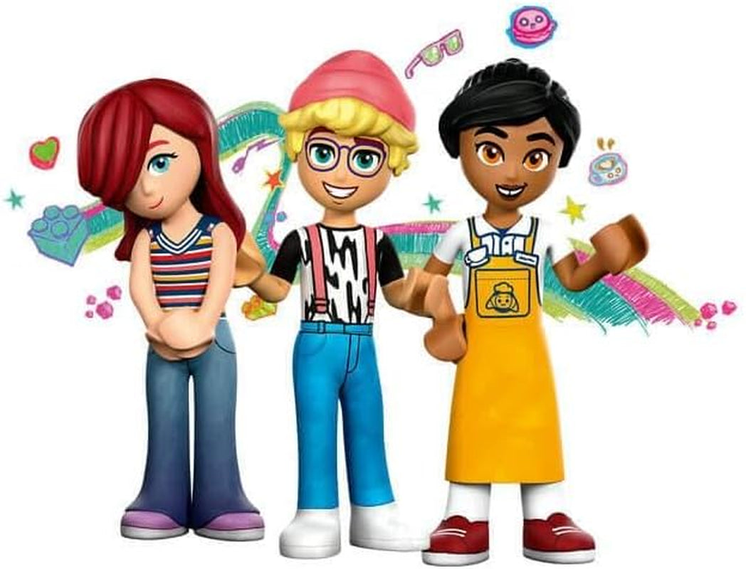 LEGO Friends Heartlake City Café, legetøj til børn, legetøjsbageri, gaveidé til piger og drenge 6+, sæt med 3 legefigurer og hundefigur 42618 Byggesæt Besuche den LEGO-Store
