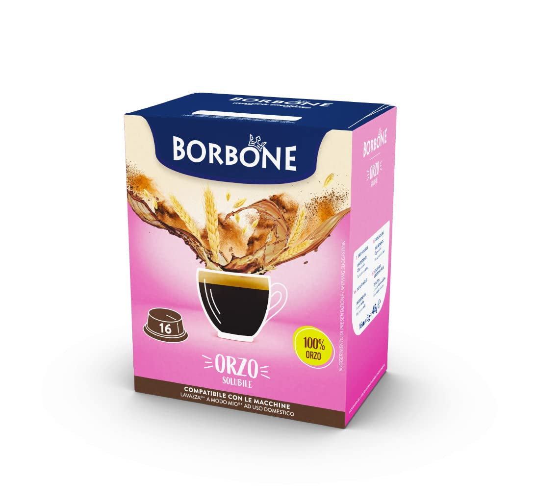 Caffè Borbone Malzkaffee - 96 Kapseln (6 Packungen mit 16 Stück) - Kompatibel med Lavazza A Modo Mio Haushalts-Espressomaschinen