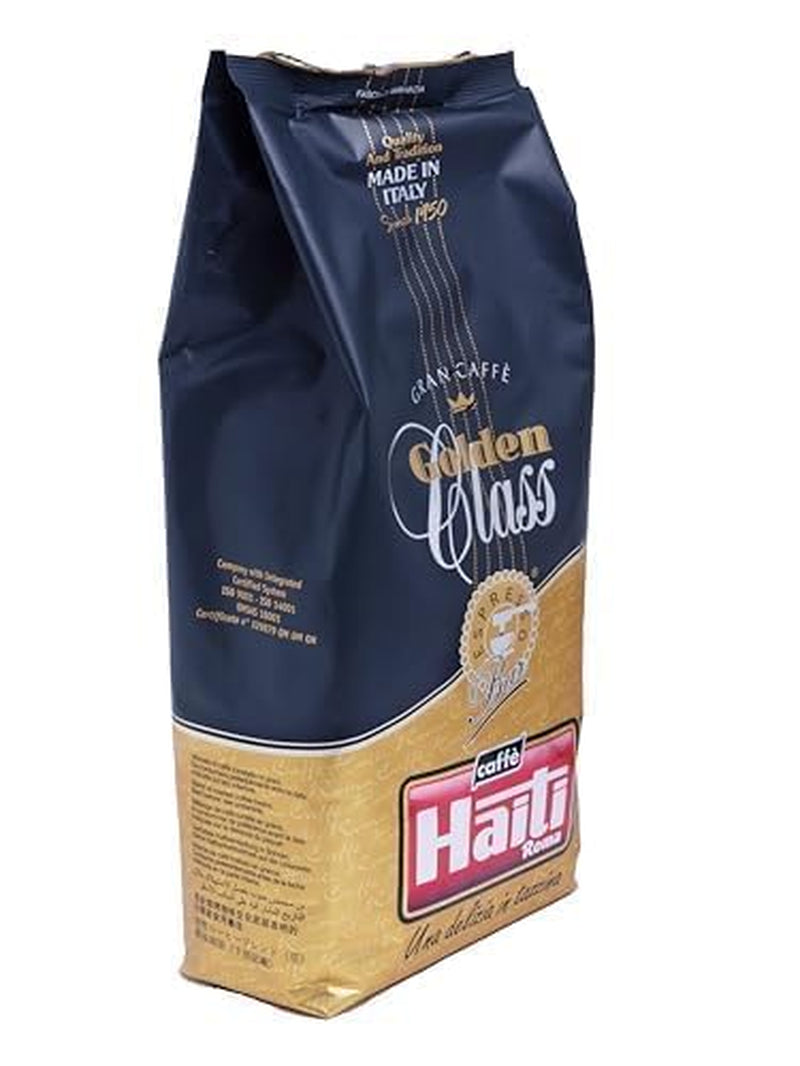 Caffè Haiti Roma Gran Caffè Golden Class kaffebønner i 1 kg pakker. Italiensk håndværkssteg og kvalitetsblanding.