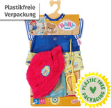 Baby født bamse lystfisker kostume med fiskestang til 43 cm dukker og bamse, 835982 Zapf Creation