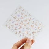JMEOWIO 3D Nagelsticker Schmetterling Nail Art Sticker Selbstklebend Nagelaufkleber 5D Stereoskopisk Dekoration Nageldesign Tilbehør 1 Blatt