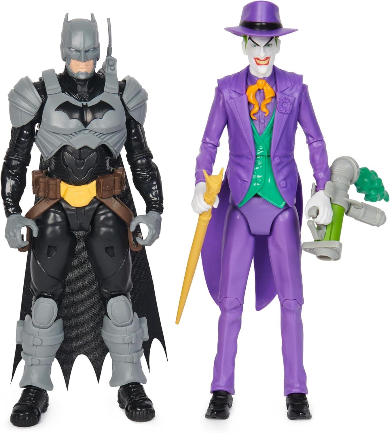 DC Batman Adventures Batman Vs the Joker actionfigursæt, 30 cm - 2 fuldt bevægelige figurer med 12 gear til spændende rollespil, legetøj til 4+ børn Actionfigurer Naty Shop