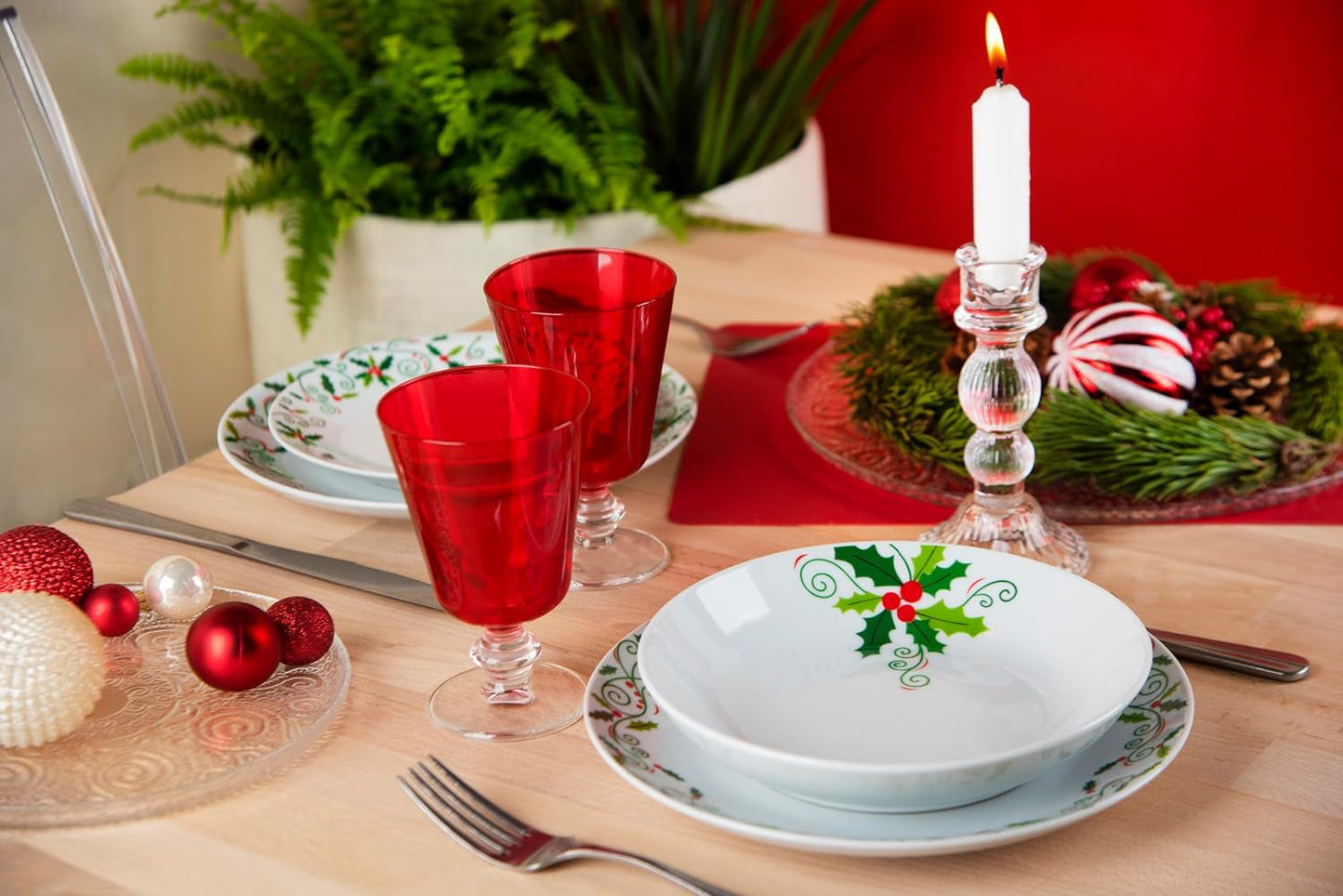 Excelsa SERV.TAV.18 PZ JULEHOLLY Weiß