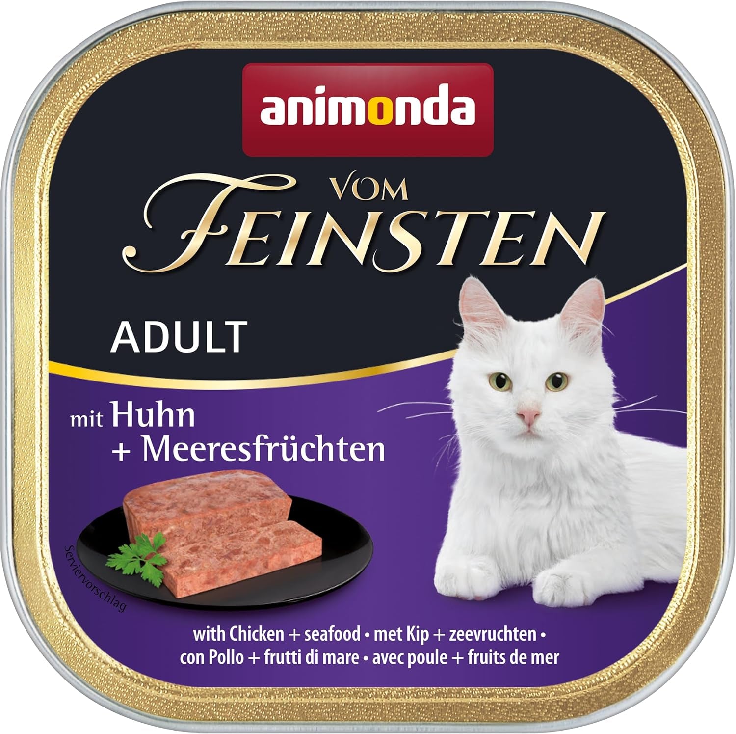 animonda Vom Feinsten Vådfoder til voksne katte, kyllingesort, 6 x 100 g