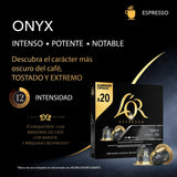L'OR Espresso Kaffeekapseln Onyx | Intensitet 12 | 200 kompatible Nespresso-kapsler (R)* - Eksklusivt for Amazon