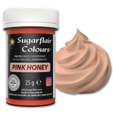 Sugarflair Pastel Pink Honey Food Coloring Pasta - Højkoncentreret til brug med smørcreme, sukkerpasta, royal glasur eller kageblandinger, levende madfarve - 25g