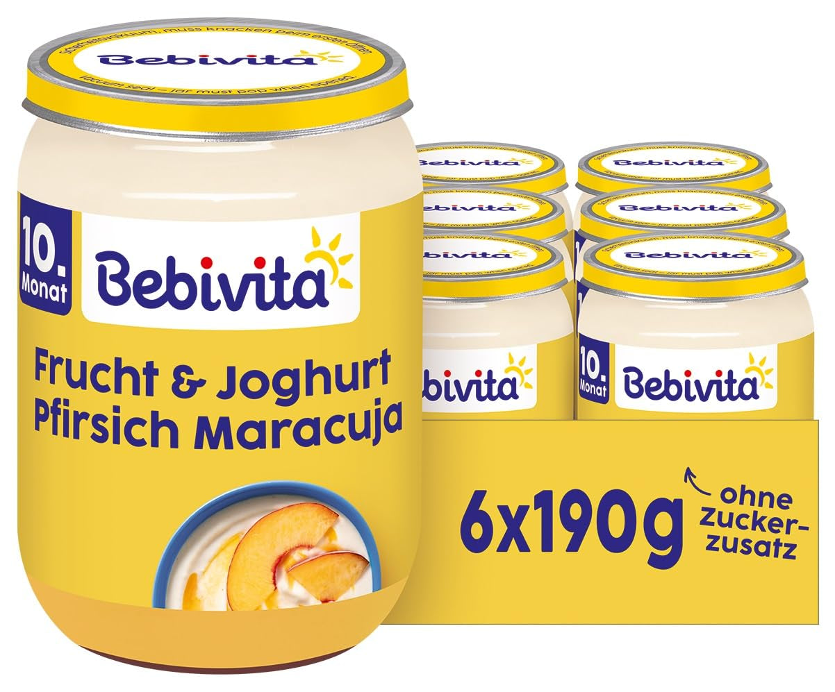 Frugt og yoghurt/Quark DUO Peaches Passionsfrugt/Yoghurt, 190g pakke med 6 (6x190g)