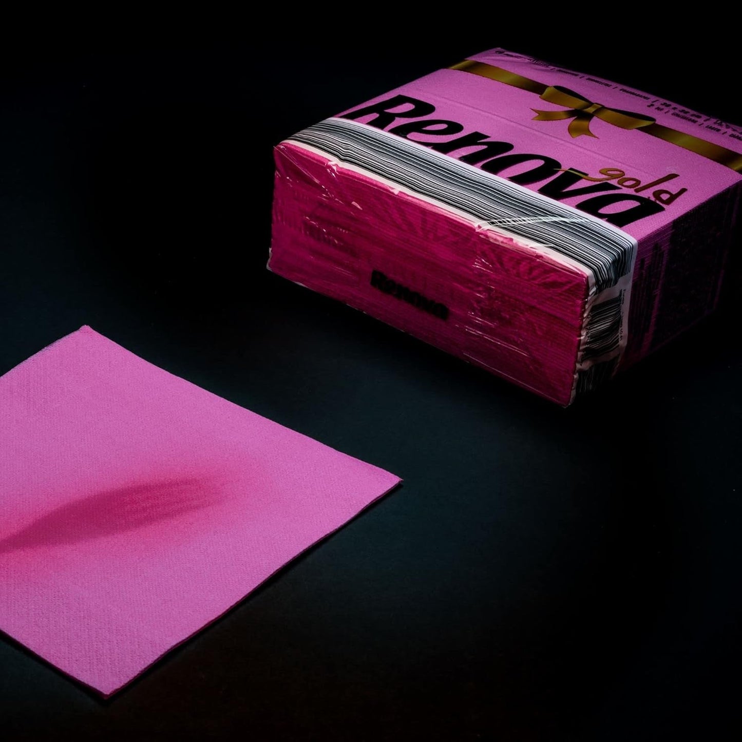 Renova papirservietter, Fuchsia, 40 servietter, store, 2-lags