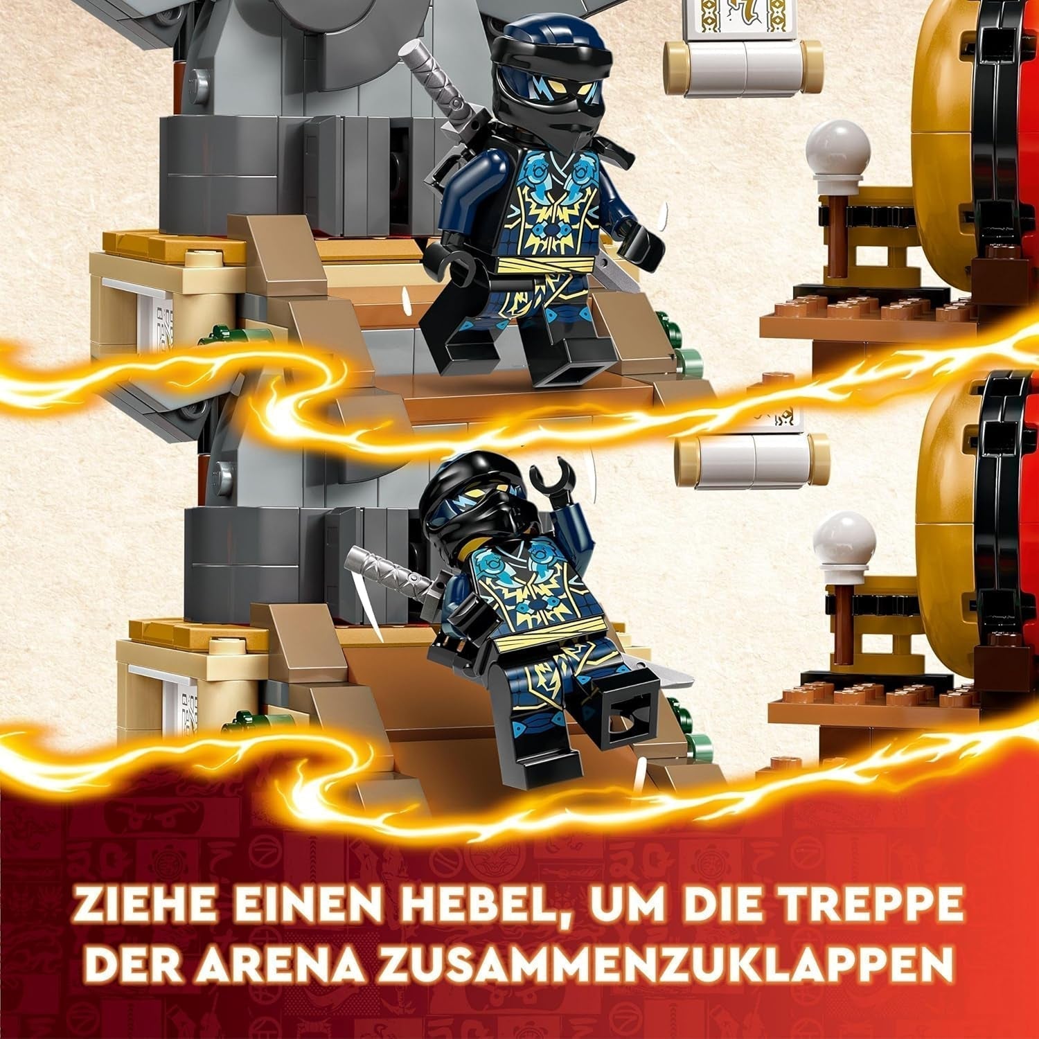 LEGO NINJAGO Tournament Arena Eventyrlegetøj til børn Ninja-legesæt med 6 minifigurer Samling Byggesæt Fødselsdagsgave til 7-årige drenge og piger 71818 Byggesæt Besuche den LEGO-Store