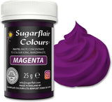 Sugarflair Pasta Madfarve Pastel Magenta, Madfarve til Pasta, Fondant og Marcipan, Spectral Concentrated Colors - 25g