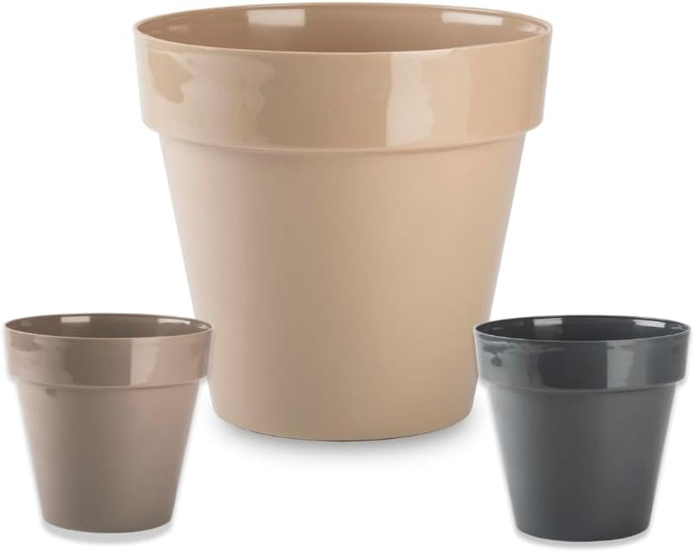 Lille plastpotte - diameter 12 cm, let og holdbar, ideel til frøplanter, stiklinger og stueplanter - tilfældig farve, Aléatoire