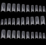 TRIXES 500 stk Gel-neglespidser Franske negle Klare akrylspidser til gør-det-selv-manicure 10 forskellige designs