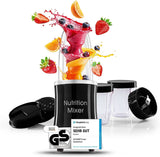 Gourmetmaxx Mr Magic Blender, Smoothie Maker med Xxl Naty Shop tilbehørspakke